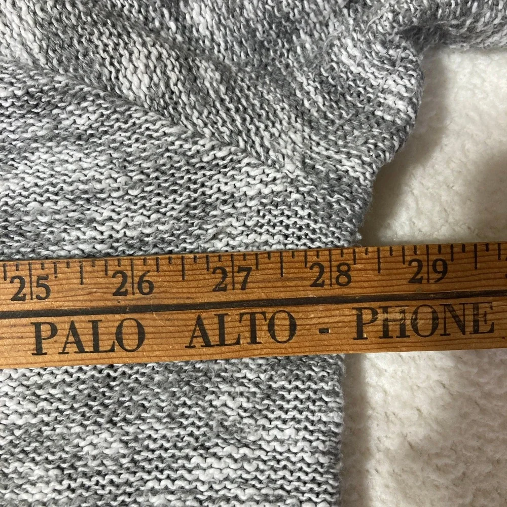 Torrid 3 Cold Shoulder Tunic Sweater‎ Gray Marled Knit Chiffon Hem Long Sleeve